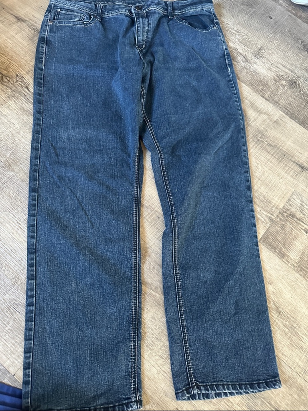 Avenue Denim Straight Leg Jeans